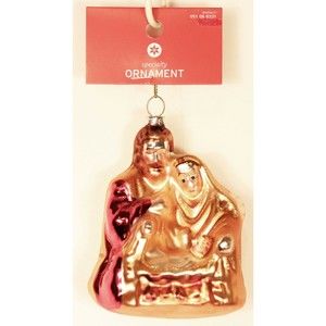 Target Glass Nativity Scene Ornament 4.5" Mary Joseph Baby Jesus Christmas NEW